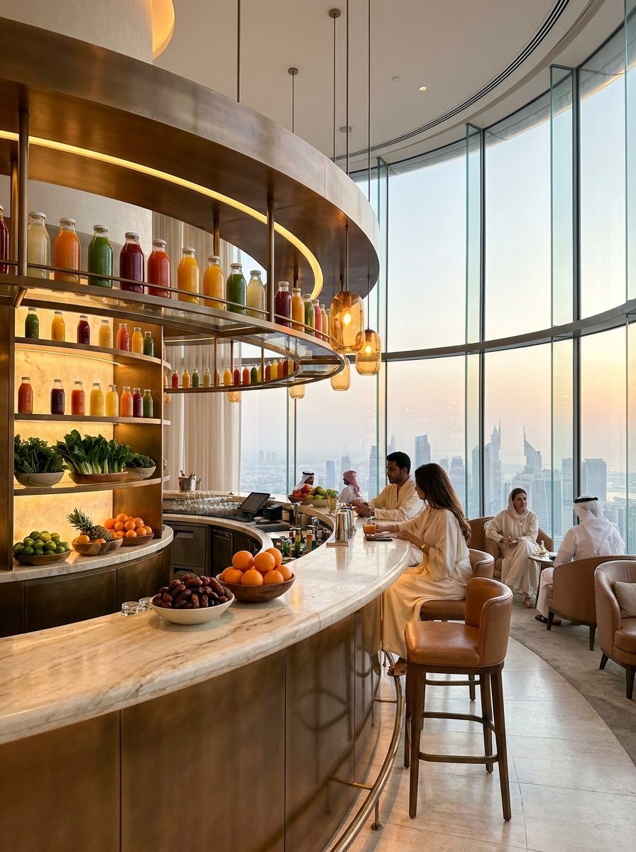 Dubai Tower — Bar im obersten Geschoss
