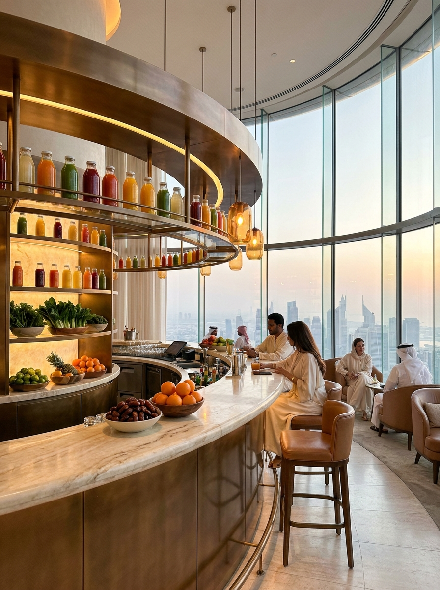 Dubai Tower — Bar im obersten Geschoss