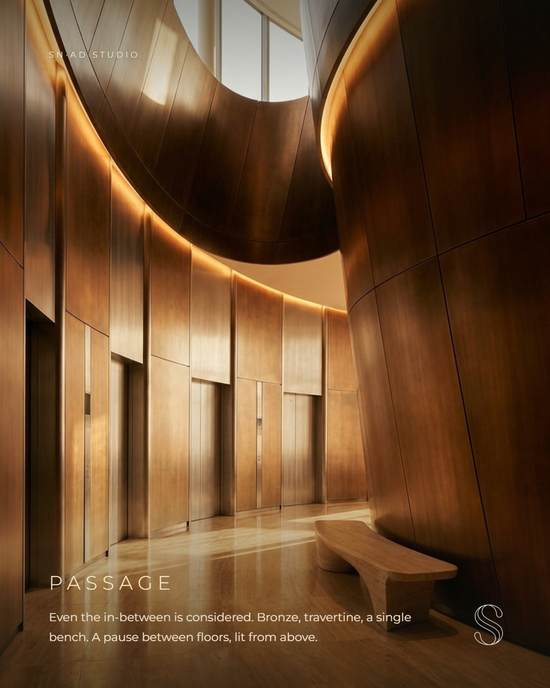 Dubai Tower — Passage zwischen den Geschossen