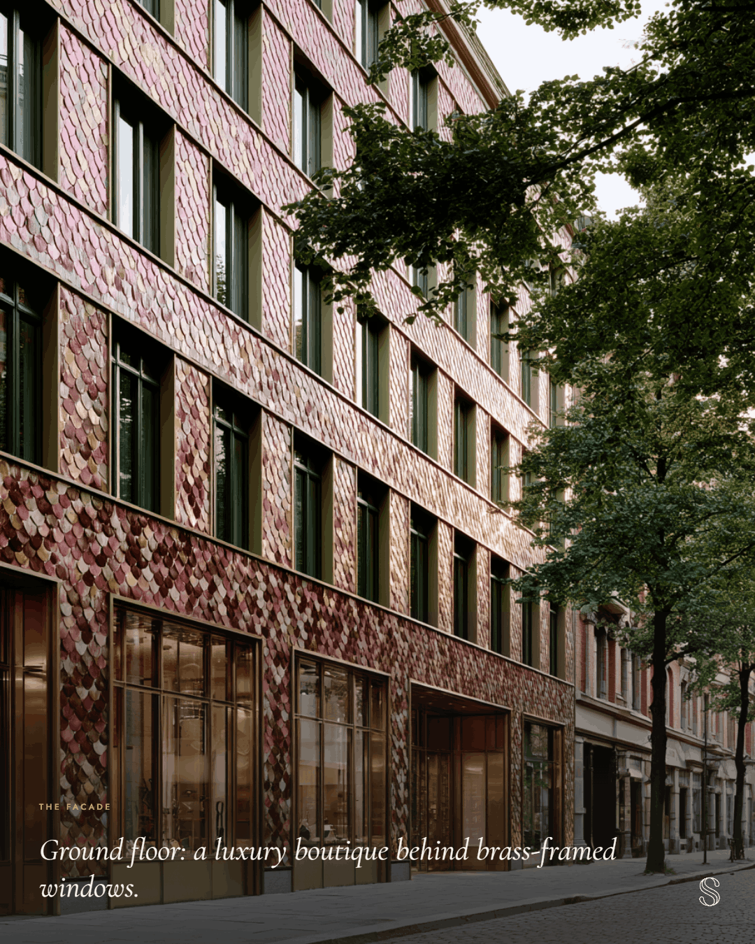 Boutique Hotel Hamburg — Fassade mit Fischschuppen-Keramik
