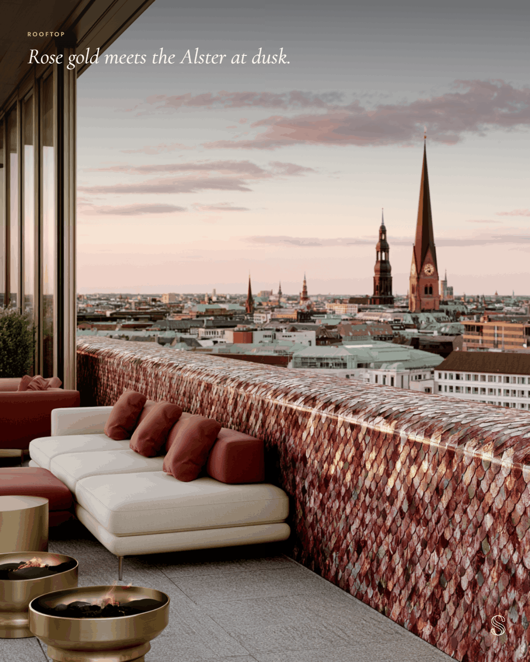 Boutique Hotel Hamburg — Rooftop über der Alster