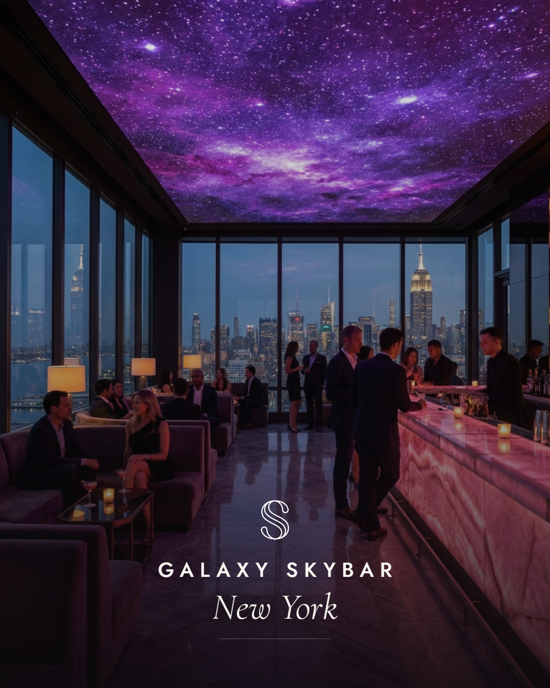 Galaxy Skybar — Lounge am Abend